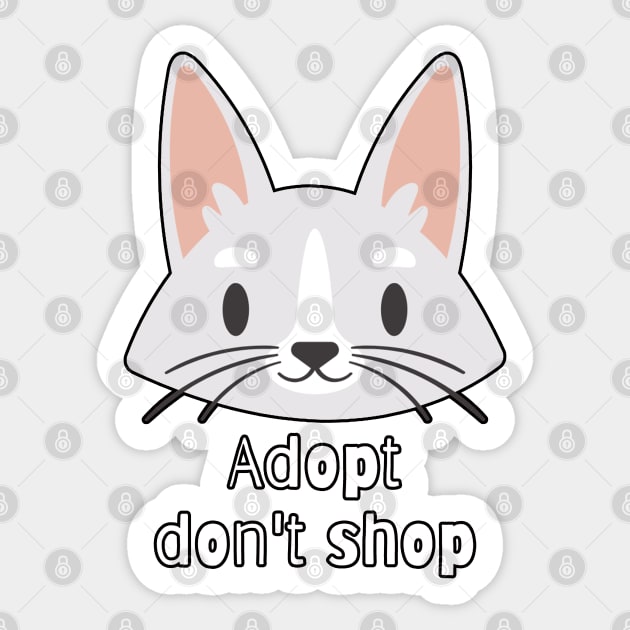 Adopt Don't Shop Kitten Sticker by applebubble